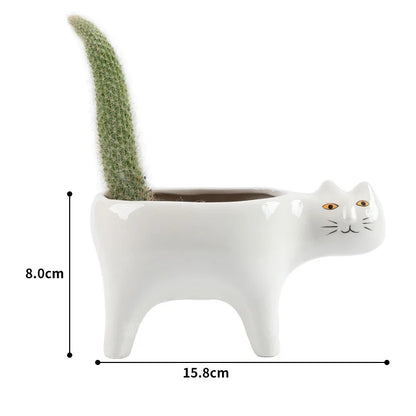 Cat Ceramic Planter